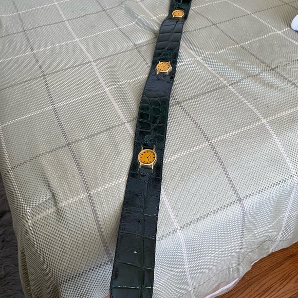 Forest Green leather belt - Picture 1 of 2